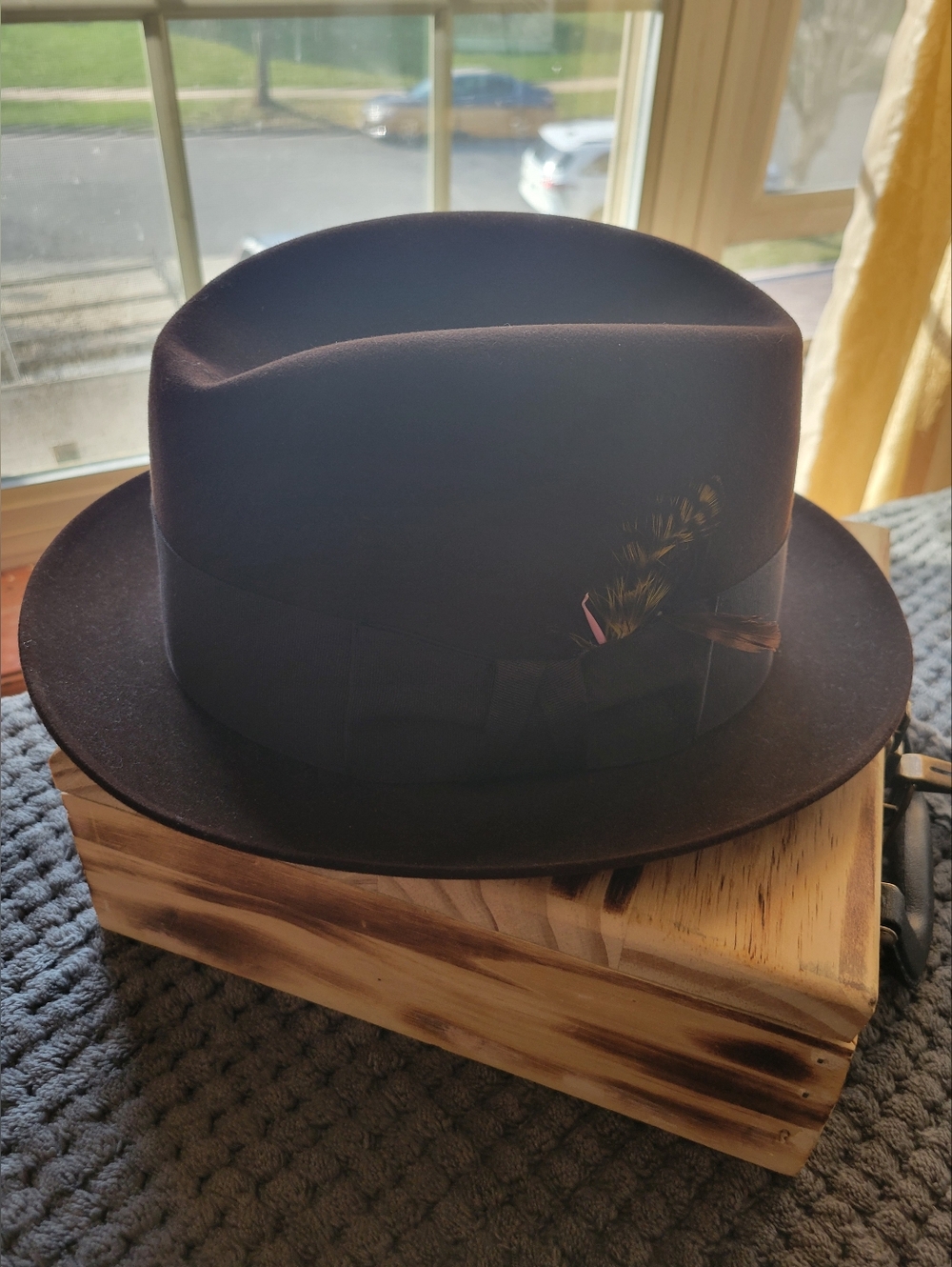 1950s 1960s Resistol Fedora Hat 5 X Beaver Mens Sz 7 1/8  Vintage - Picture 2 of 9